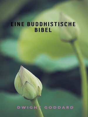 cover image of Eine buddhistische Bibel (übersetzt)